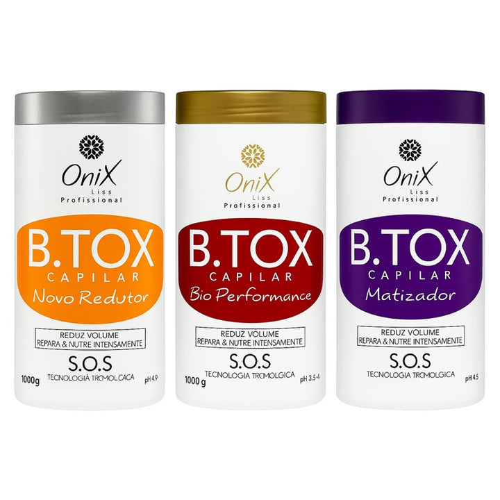 Trio Onix Liss Capilar – Nano Reduc, Bio Performance & Matizador (3x1000g)